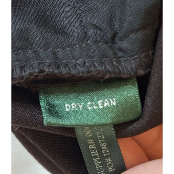 LAUREN RALPH LAUREN Adelle Pants Women 14 Brown Straight Leg Chino Office Work - Picture 8 of 12